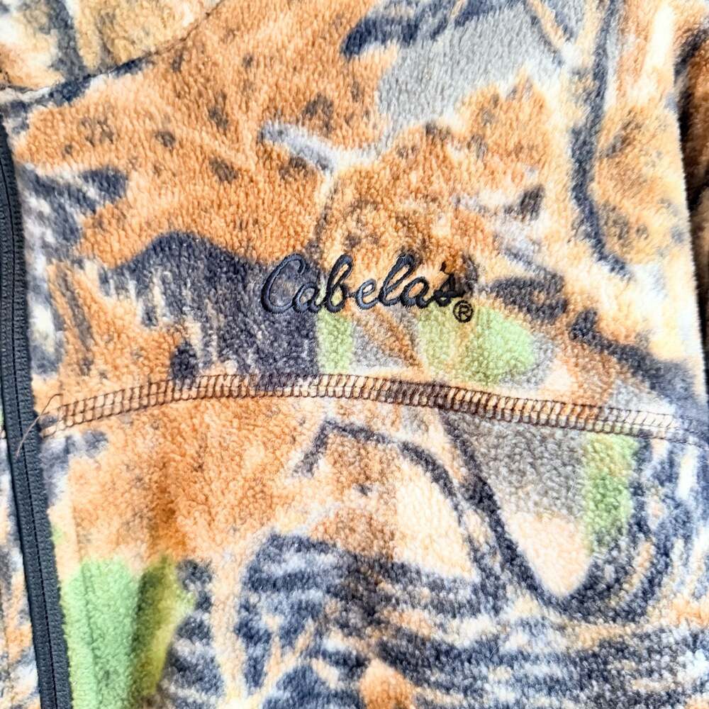 Cabela's Men's Size XL High Pile Fleece Full Zip Camo Hunting Jacket - Picture 2 of 8